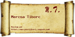 Mercsa Tiborc névjegykártya